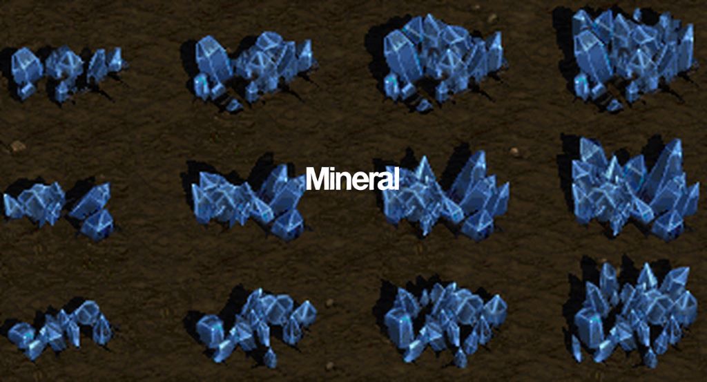 Add text 'Mineral' at center of ground